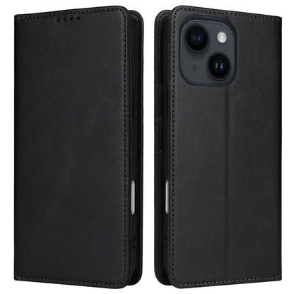 For iPhone 14 / 13 Case RFID Blocking PU Leather Phone Wallet Cover
