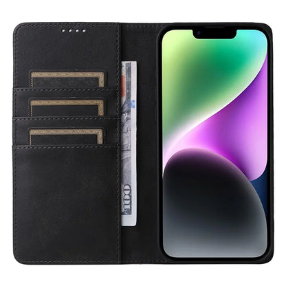 For iPhone 14 / 13 Case RFID Blocking PU Leather Phone Wallet Cover