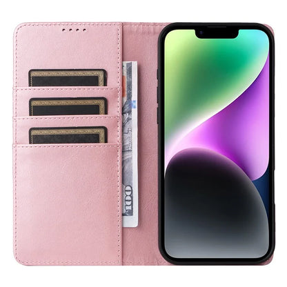 For iPhone 14 / 13 Case RFID Blocking PU Leather Phone Wallet Cover