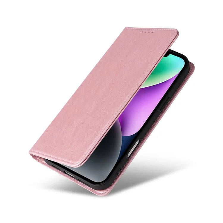 For iPhone 14 / 13 Case RFID Blocking PU Leather Phone Wallet Cover