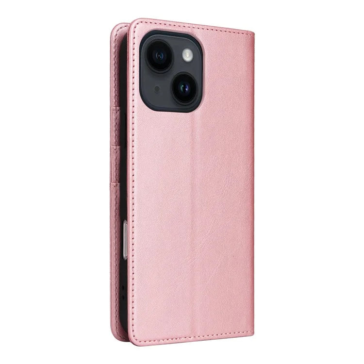For iPhone 14 / 13 Case RFID Blocking PU Leather Phone Wallet Cover
