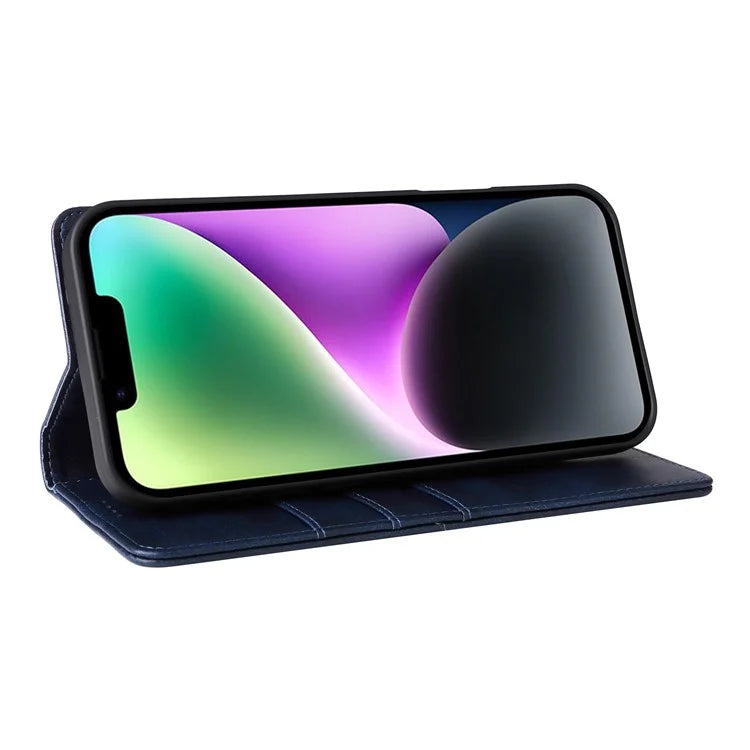 For iPhone 14 / 13 Case RFID Blocking PU Leather Phone Wallet Cover
