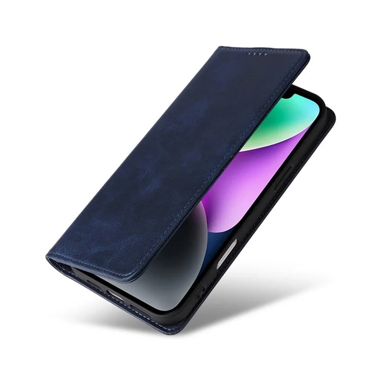 For iPhone 14 / 13 Case RFID Blocking PU Leather Phone Wallet Cover