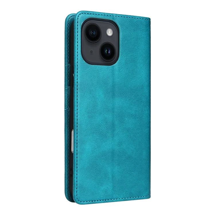 For iPhone 14 / 13 Case RFID Blocking PU Leather Phone Wallet Cover
