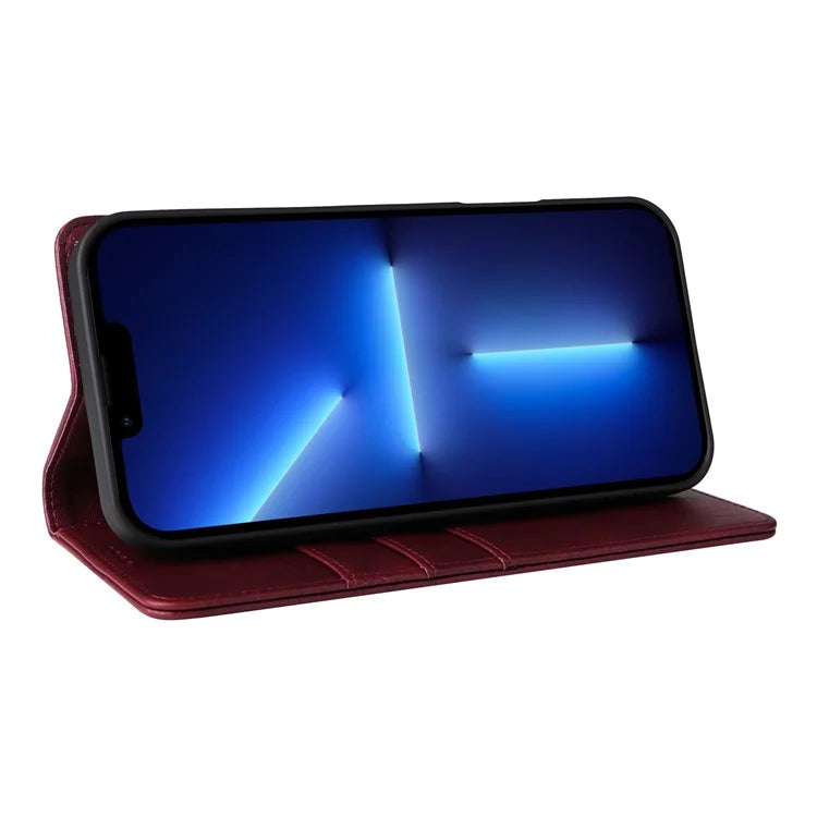 For iPhone 13 Pro Max Leather Case RFID Blocking Wallet Magnetic Closing Cover