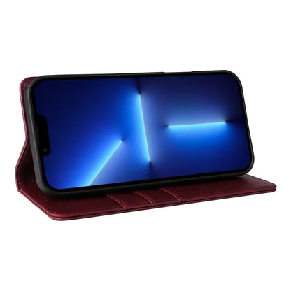 For iPhone 13 Pro Max Leather Case RFID Blocking Wallet Magnetic Closing Cover