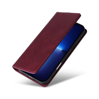 For iPhone 13 Pro Max Leather Case RFID Blocking Wallet Magnetic Closing Cover