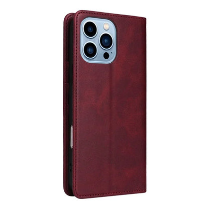 For iPhone 13 Pro Max Leather Case RFID Blocking Wallet Magnetic Closing Cover