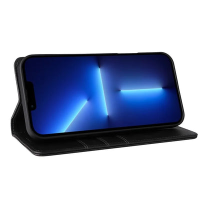 For iPhone 13 Pro Max Leather Case RFID Blocking Wallet Magnetic Closing Cover
