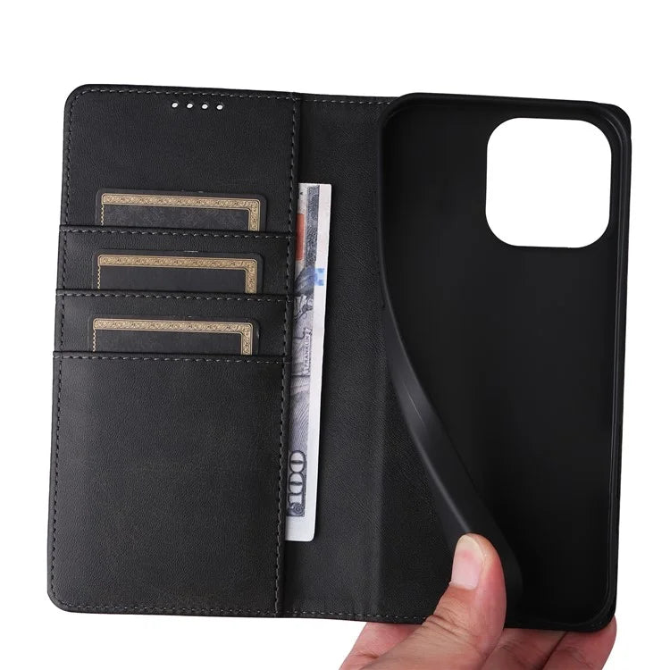 For iPhone 13 Pro Max Leather Case RFID Blocking Wallet Magnetic Closing Cover
