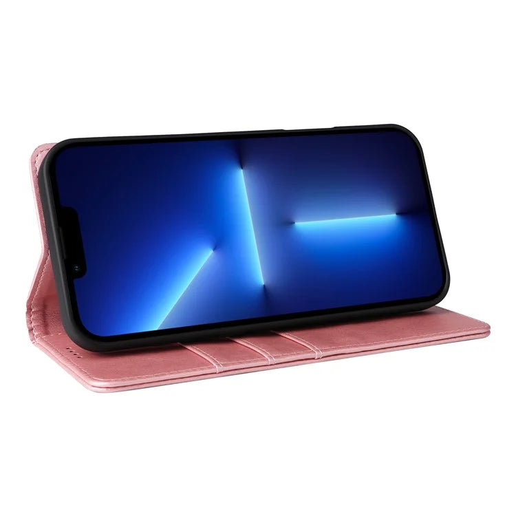 For iPhone 13 Pro Max Leather Case RFID Blocking Wallet Magnetic Closing Cover