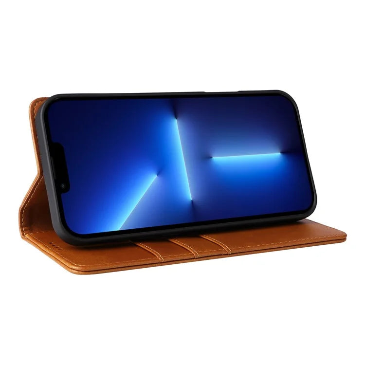 For iPhone 13 Pro Leather Case RFID Blocking Card Slots Wallet Phone Cover