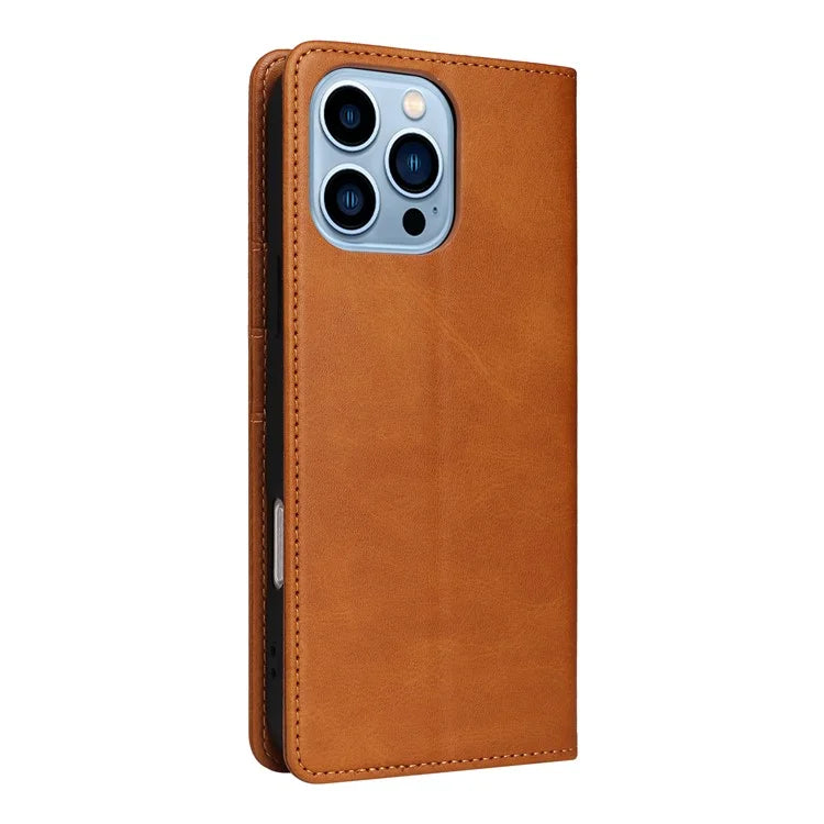 For iPhone 13 Pro Leather Case RFID Blocking Card Slots Wallet Phone Cover
