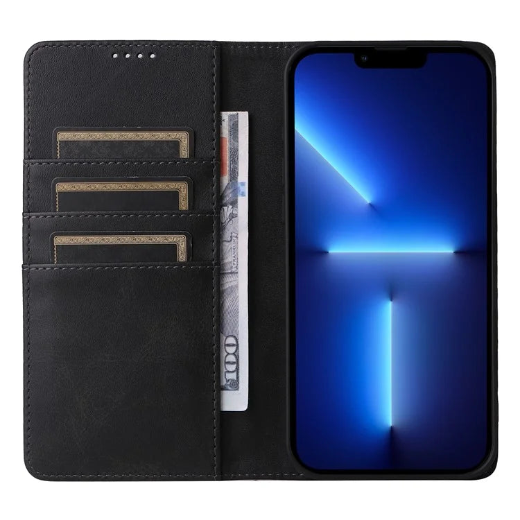 For iPhone 13 Pro Leather Case RFID Blocking Card Slots Wallet Phone Cover
