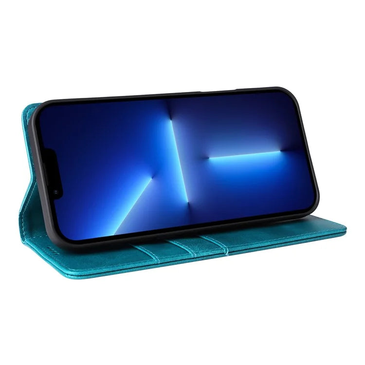 For iPhone 13 Pro Leather Case RFID Blocking Card Slots Wallet Phone Cover