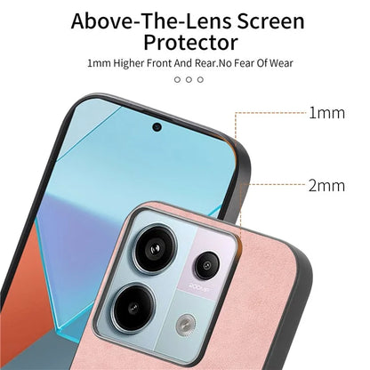 B1 For Xiaomi Poco X6 5G / Redmi Note 13 Pro 5G Leather Back Case Compatible with MagSafe Skin-Touch Phone Cover