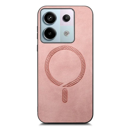 B1 For Xiaomi Poco X6 5G / Redmi Note 13 Pro 5G Leather Back Case Compatible with MagSafe Skin-Touch Phone Cover