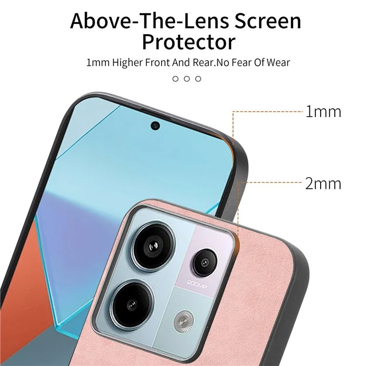 B1 For Xiaomi Poco X6 5G / Redmi Note 13 Pro 5G Leather Back Case Compatible with MagSafe Skin-Touch Phone Cover