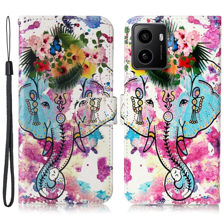 For HMD Pulse / Pulse+ Case Pattern Leather Phone Cover with Card Holder