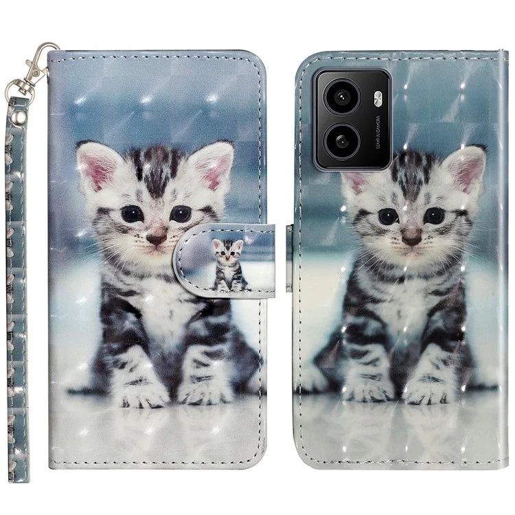 For HMD Pulse / Pulse+ Case 3D Pattern Printed Phone Leather Phone Cover