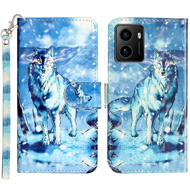 For HMD Pulse / Pulse+ Case 3D Pattern Printed Phone Leather Phone Cover