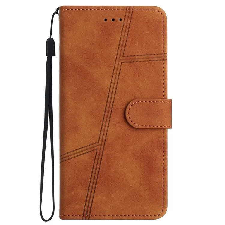 For HMD Pulse / Pulse+ Case Flip Leather Retro Phone Cover Lines Imprinted