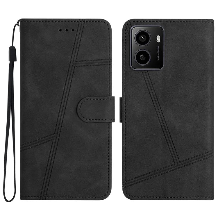 For HMD Pulse / Pulse+ Case Flip Leather Retro Phone Cover Lines Imprinted