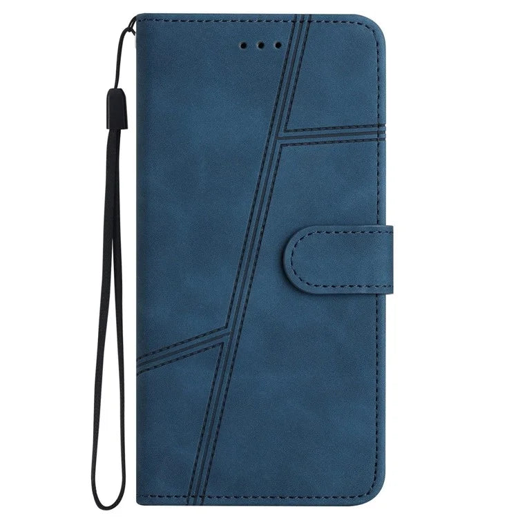 For HMD Pulse / Pulse+ Case Flip Leather Retro Phone Cover Lines Imprinted