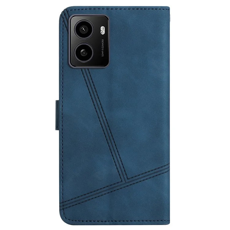 For HMD Pulse / Pulse+ Case Flip Leather Retro Phone Cover Lines Imprinted