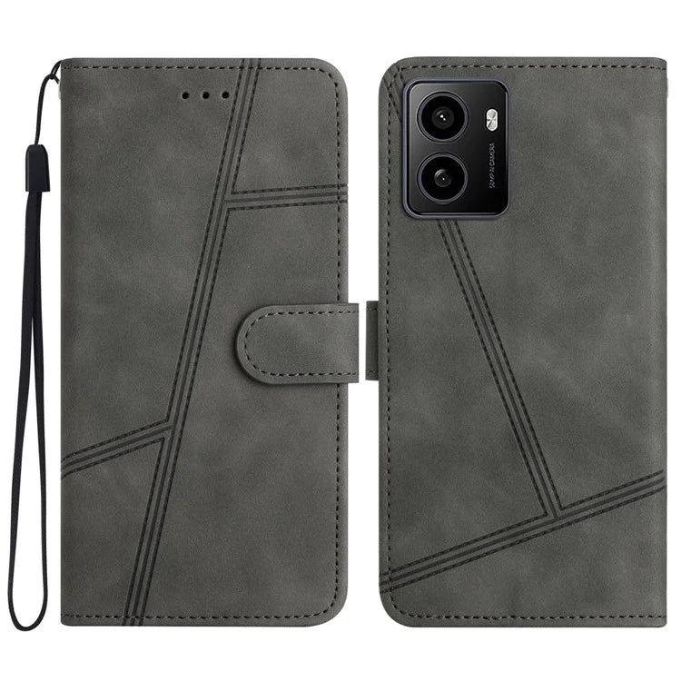 For HMD Pulse / Pulse+ Case Flip Leather Retro Phone Cover Lines Imprinted