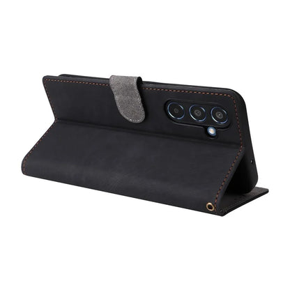 For Samsung Galaxy M35 5G Case with Strap RFID Blocking Leather Flip Phone Cover