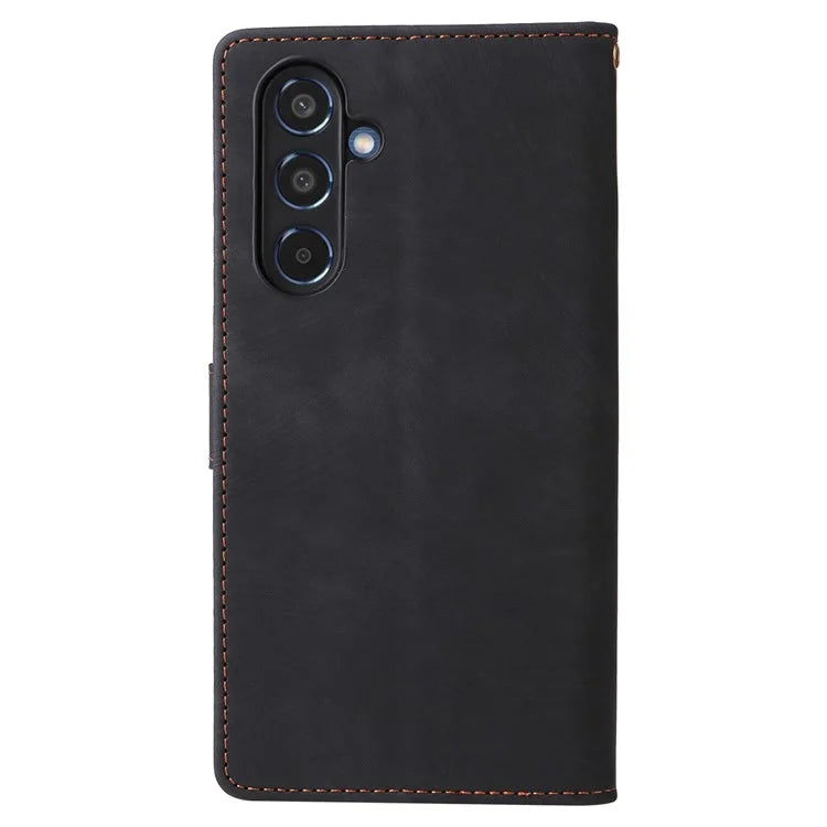 For Samsung Galaxy M35 5G Case with Strap RFID Blocking Leather Flip Phone Cover