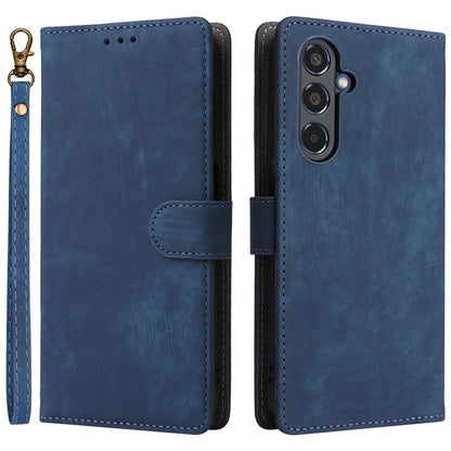 For Samsung Galaxy M35 5G Case with Strap RFID Blocking Leather Flip Phone Cover
