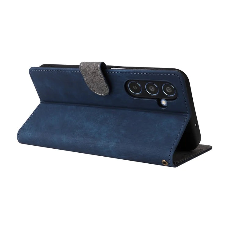 For Samsung Galaxy M35 5G Case with Strap RFID Blocking Leather Flip Phone Cover