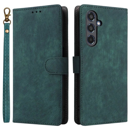 For Samsung Galaxy M35 5G Case with Strap RFID Blocking Leather Flip Phone Cover