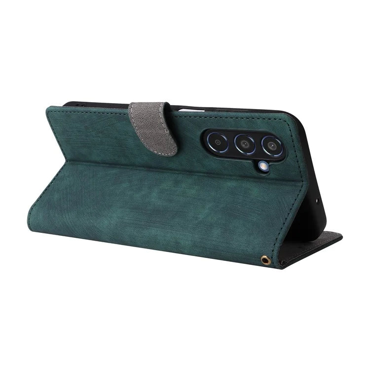 For Samsung Galaxy M35 5G Case with Strap RFID Blocking Leather Flip Phone Cover