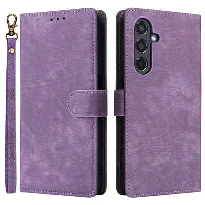 For Samsung Galaxy M35 5G Case with Strap RFID Blocking Leather Flip Phone Cover