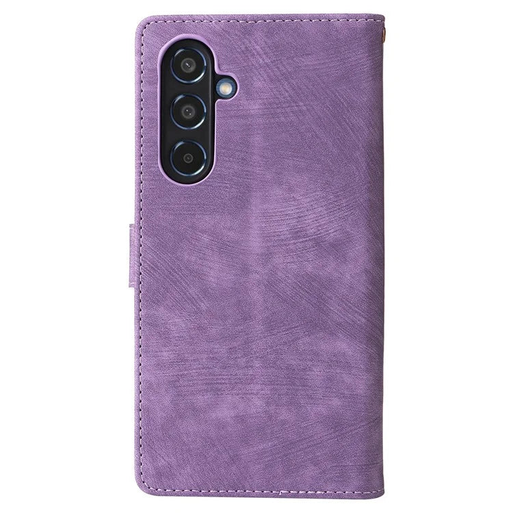 For Samsung Galaxy M35 5G Case with Strap RFID Blocking Leather Flip Phone Cover