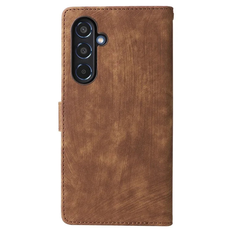 For Samsung Galaxy M35 5G Case with Strap RFID Blocking Leather Flip Phone Cover
