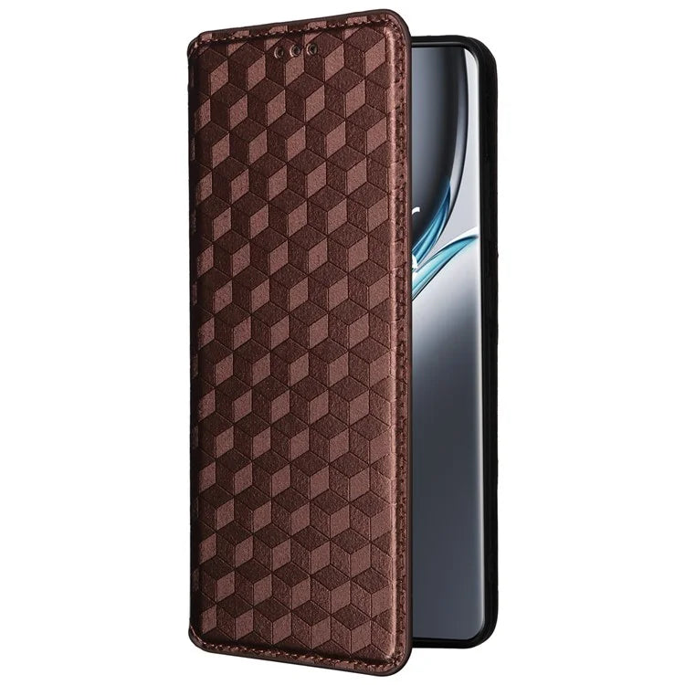 For OnePlus Ace 3 Pro 5G Case Wallet Stand Rhombus Leather Phone Cover
