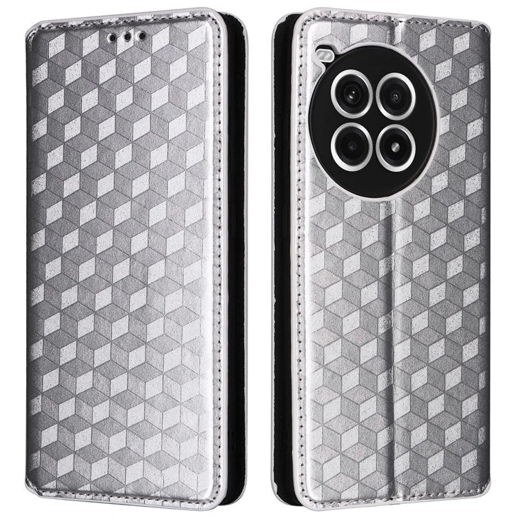 For OnePlus Ace 3 Pro 5G Case Wallet Stand Rhombus Leather Phone Cover