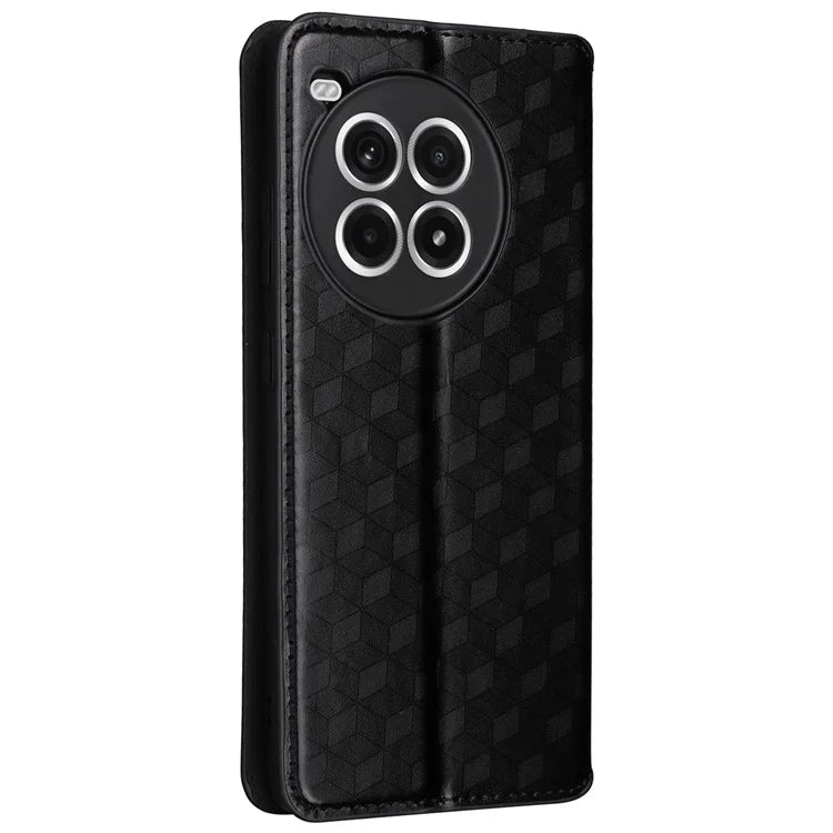 For OnePlus Ace 3 Pro 5G Case Wallet Stand Rhombus Leather Phone Cover