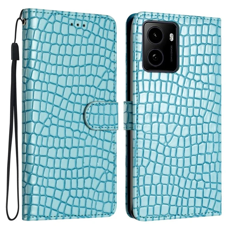 For HMD Pulse / Pulse+ Stand Case Classic Crocodile Pattern PU Leather Phone Cover