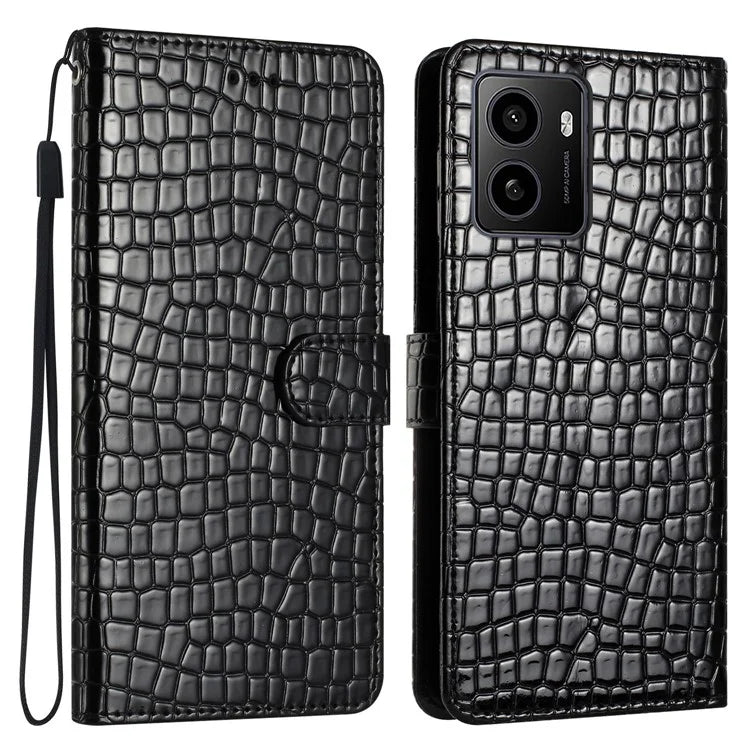 For HMD Pulse / Pulse+ Stand Case Classic Crocodile Pattern PU Leather Phone Cover