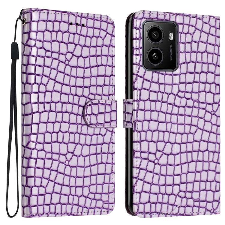 For HMD Pulse / Pulse+ Stand Case Classic Crocodile Pattern PU Leather Phone Cover