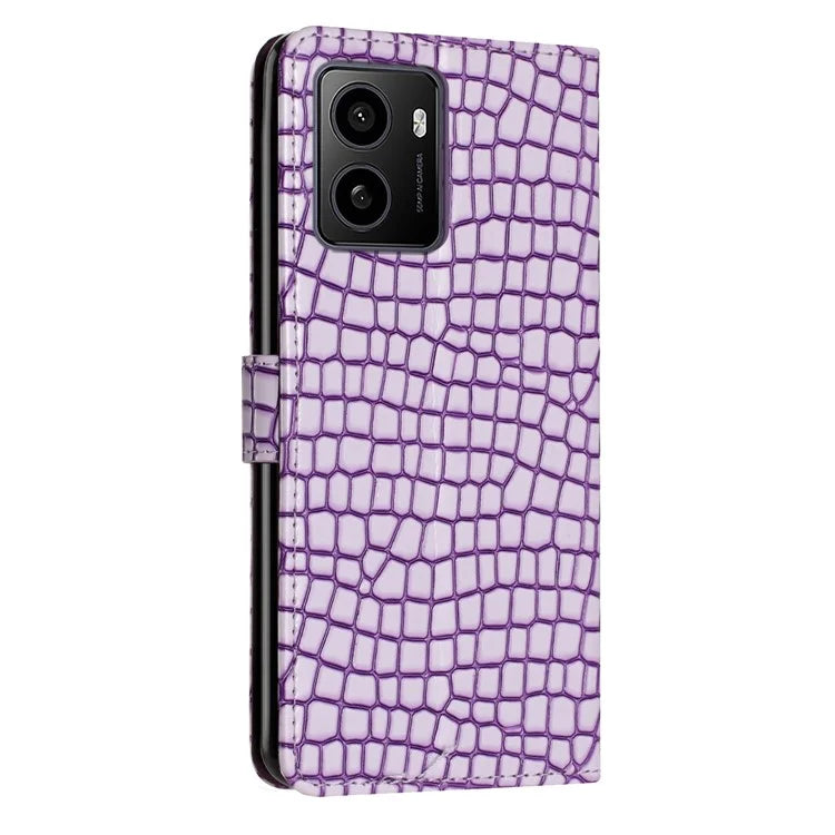 For HMD Pulse / Pulse+ Stand Case Classic Crocodile Pattern PU Leather Phone Cover