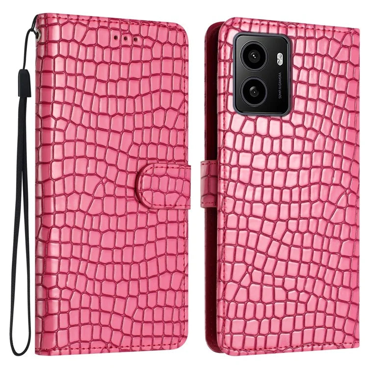 For HMD Pulse / Pulse+ Stand Case Classic Crocodile Pattern PU Leather Phone Cover
