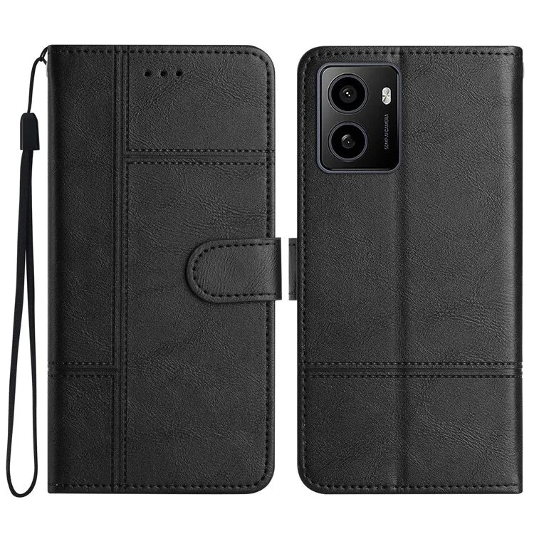 For HMD Pulse / Pulse+ Case Line Imprinted PU Leather Wallet Phone Cover