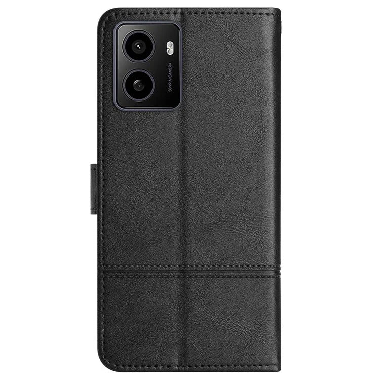 For HMD Pulse / Pulse+ Case Line Imprinted PU Leather Wallet Phone Cover