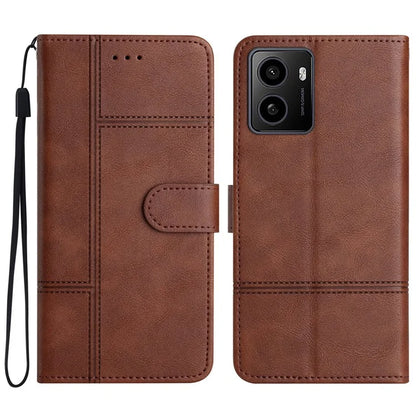 For HMD Pulse / Pulse+ Case Line Imprinted PU Leather Wallet Phone Cover